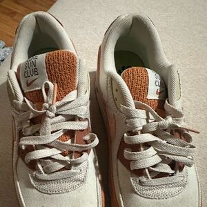 Nike Sun Club Men's Cream and Orange Sneakers